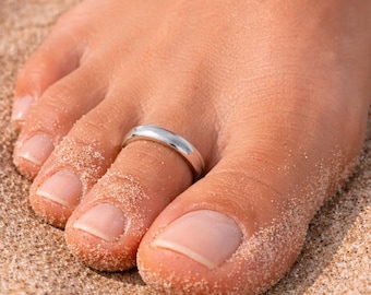 Plain Adjustable 925 Sterling Silver TOE Ring
