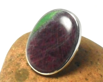 Handcrafted Pink Ruby Ring: Sterling Silver Bohemian Jewelry, US Size 6.5