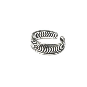 Spiral 925 Sterling Silver Toe Ring Adjustable image 2