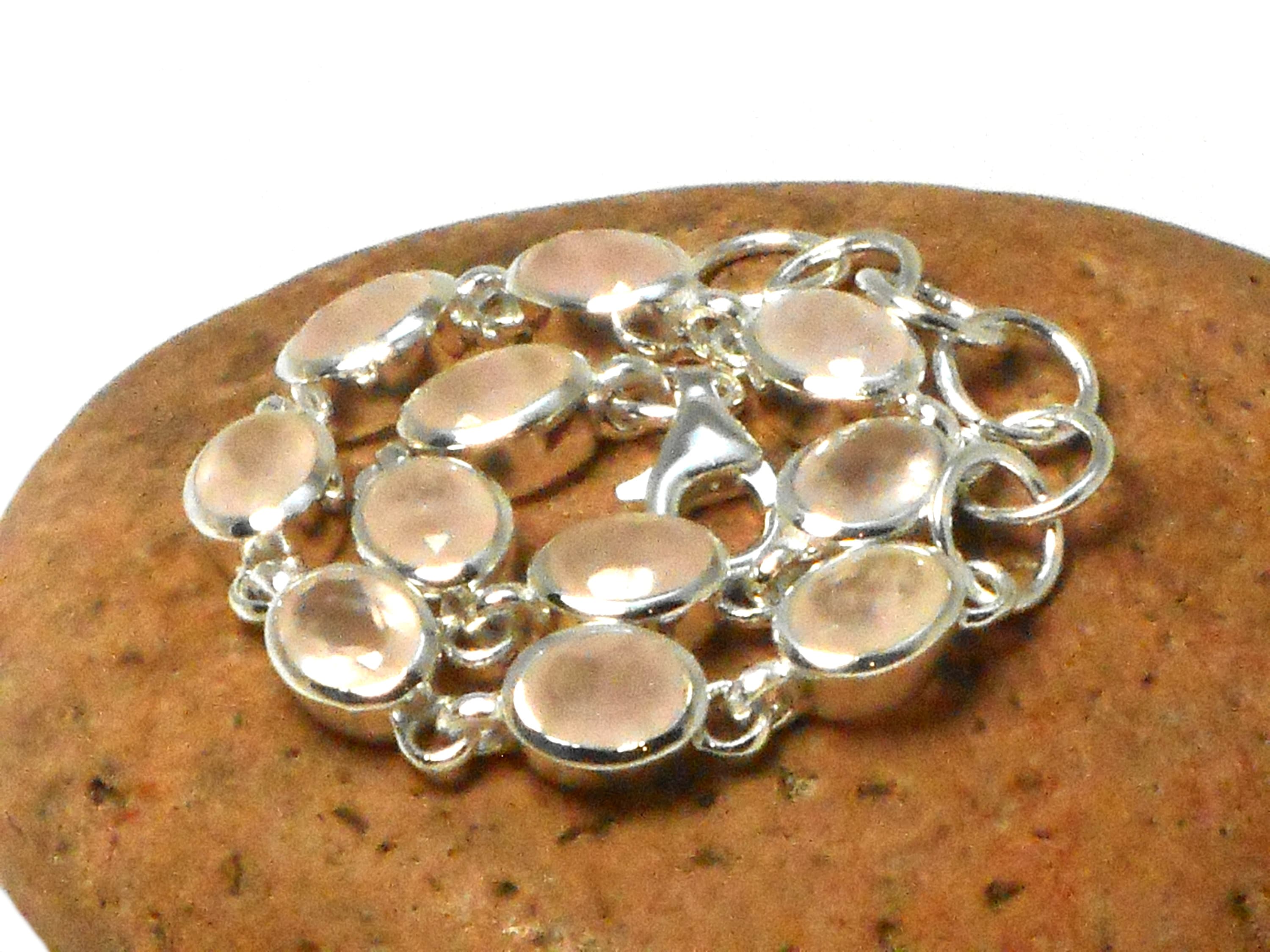 Anello All Stone in Quarzo Rosa - Sfaccettato - Pietre della Vergine