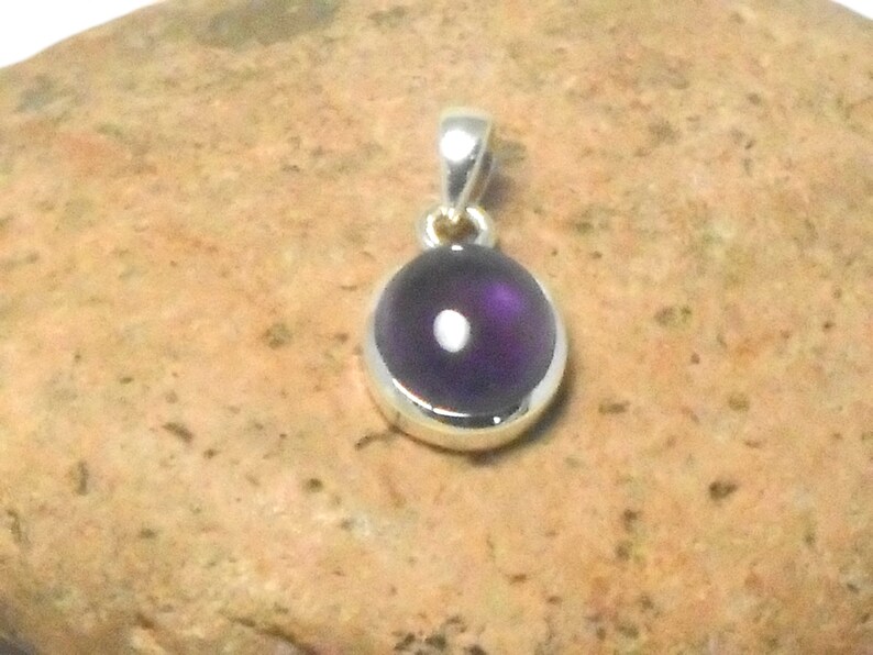 Buy Small Purple Oval AMETHYST Sterling Silver 925 Gemstone Pendant