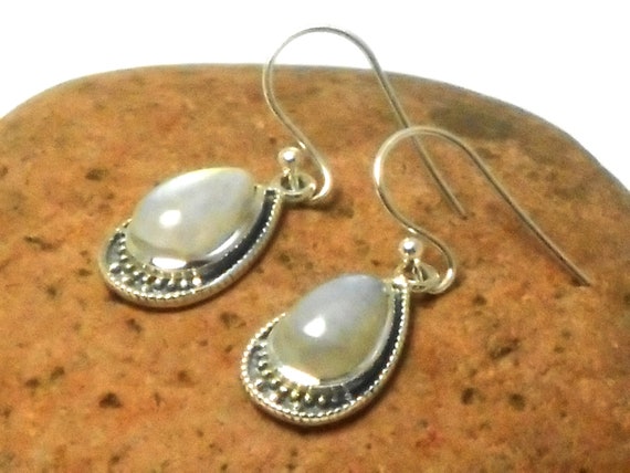 Orecchini pendenti in argento sterling 925 con pietra preziosa