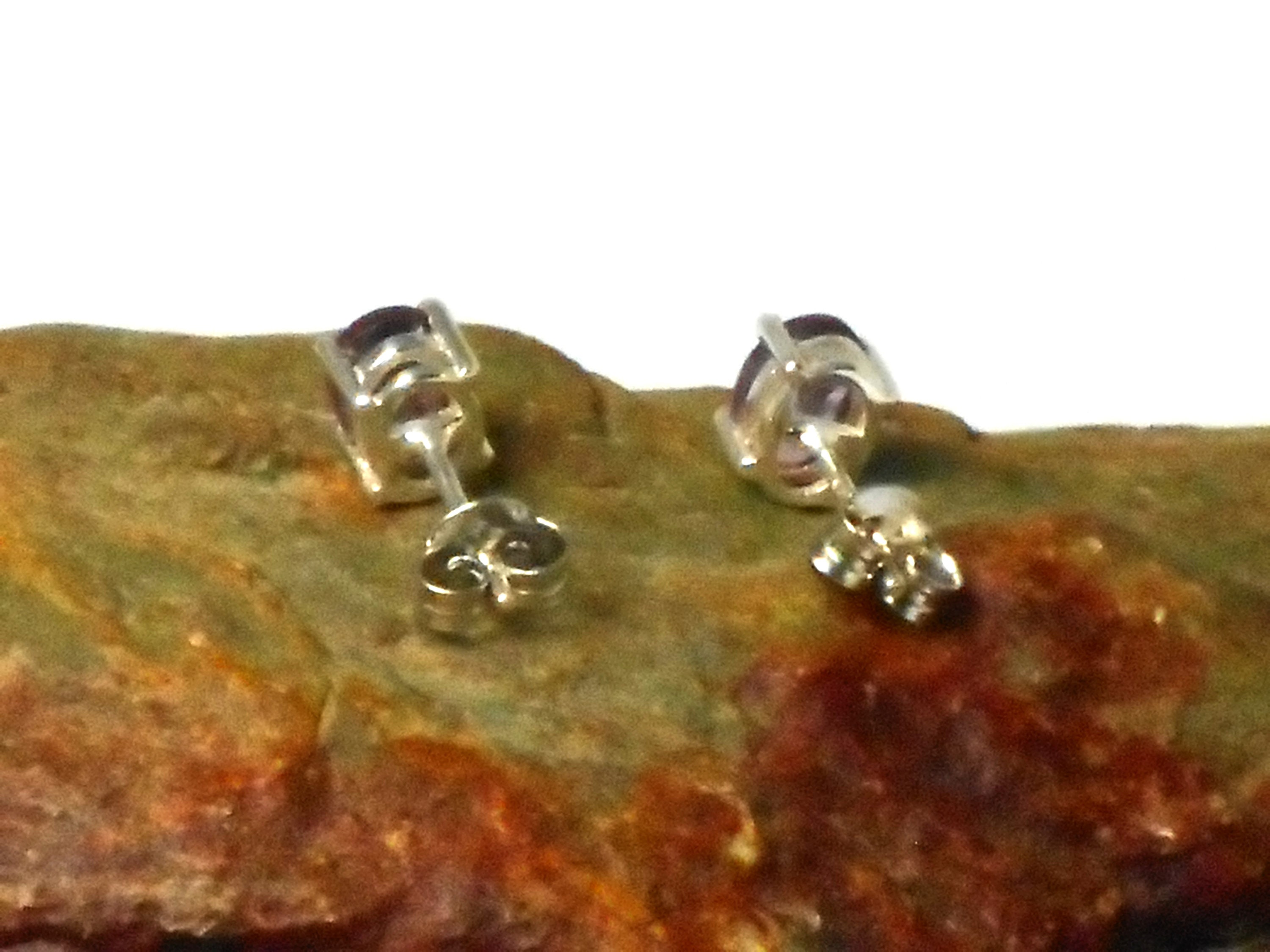 Orecchini A Perno In Argento Sterling 925 Con Ametista Naturale Viola 4mm - Fatto A Mano, Idea Regalo - Foto 5
