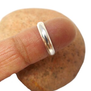Anillo de dedo del pie de plata de ley 925 ajustable liso imagen 5
