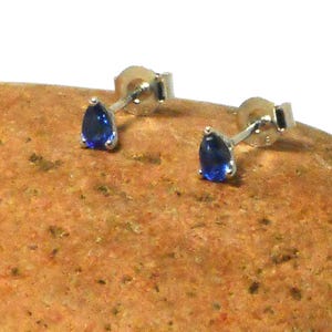 Kyanite Stud Earrings: Sterling Silver Minimalist Jewelry