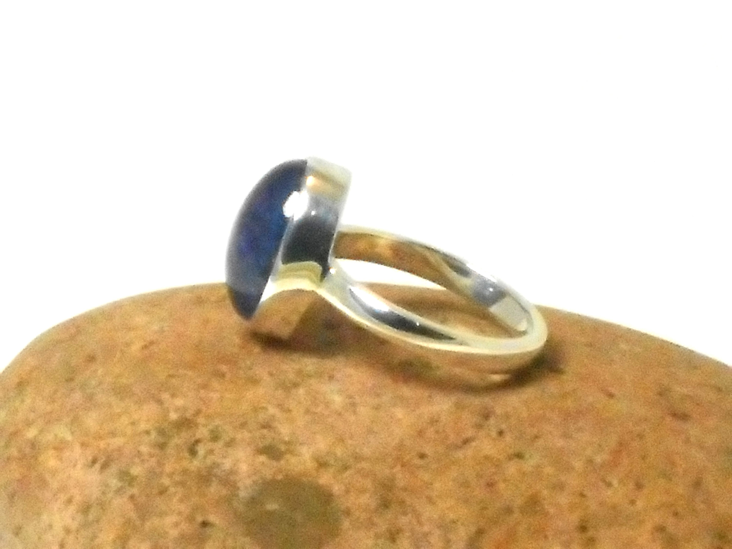 Blue Oval TANZANITE Sterling Silver 925 Gemstone Ring - Etsy