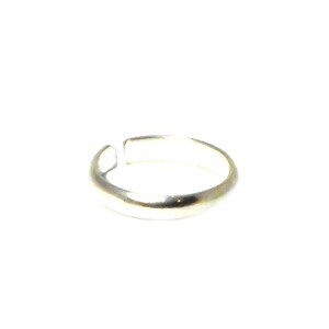 Anillo de dedo del pie de plata de ley 925 ajustable liso imagen 4