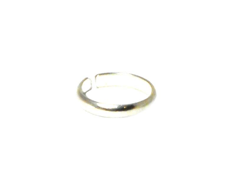 Plain ADJUSTABLE 925 Sterling Silver TOE Ring image 4