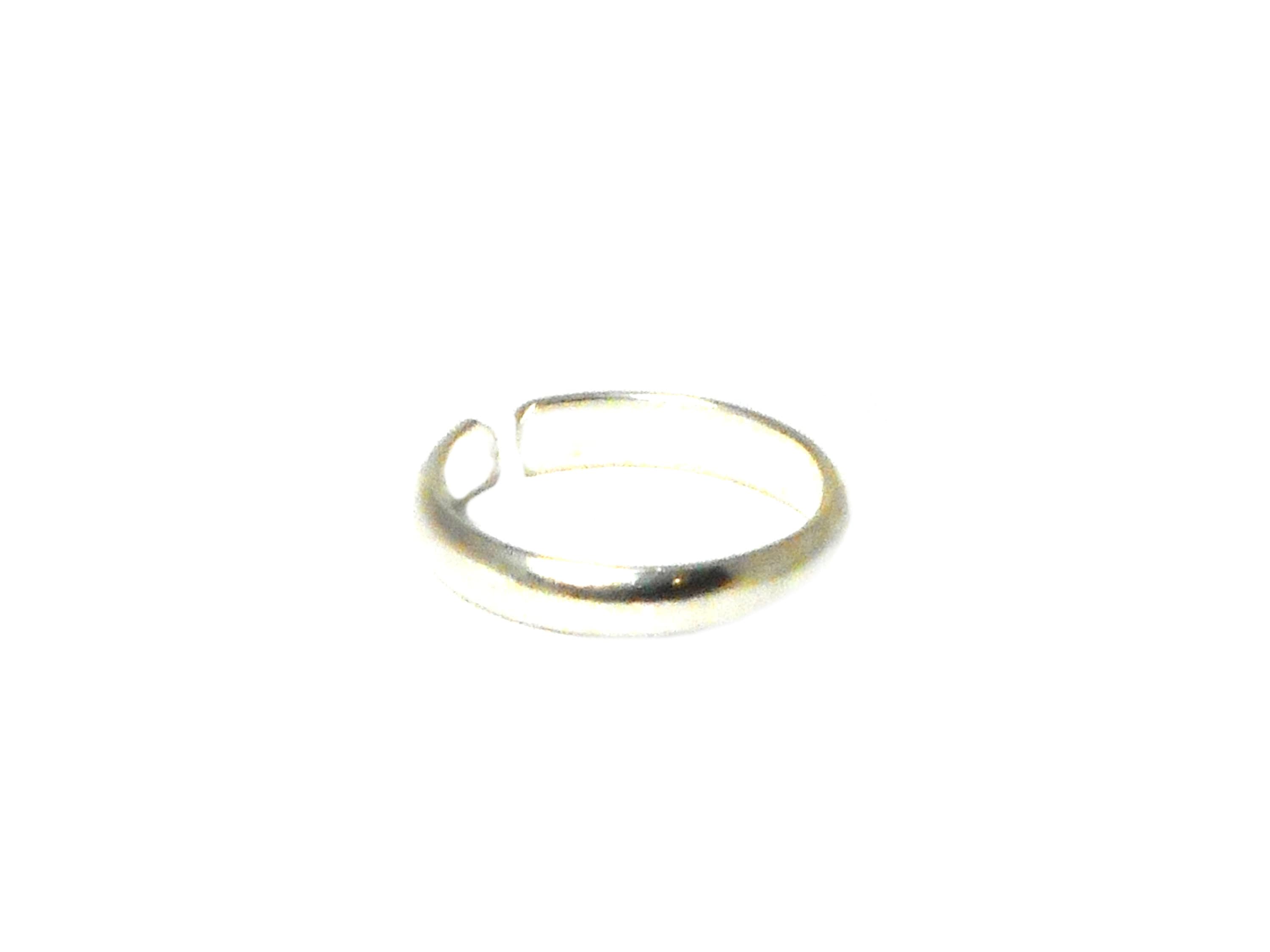 Zehenring Fußschmuck Damen Herren Verstellbar Sterling Silber Grüner Zirkonia 4