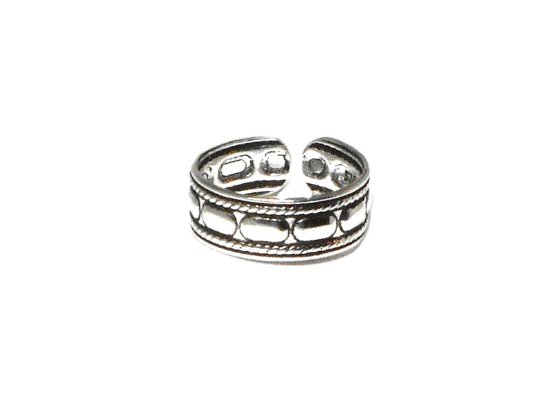 ADJUSTABLE 925 Sterling Silver TOE Ring image 1
