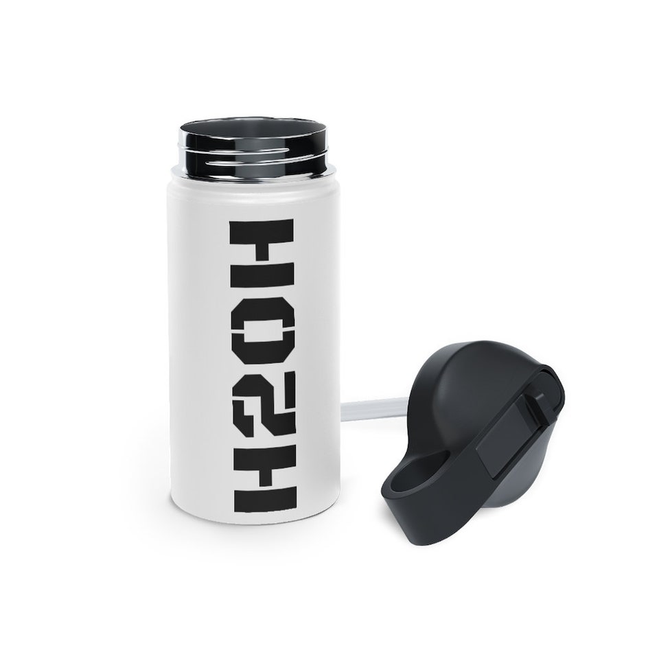 Discover H2OH Stainless Steel Water Bottle, Standard Lid