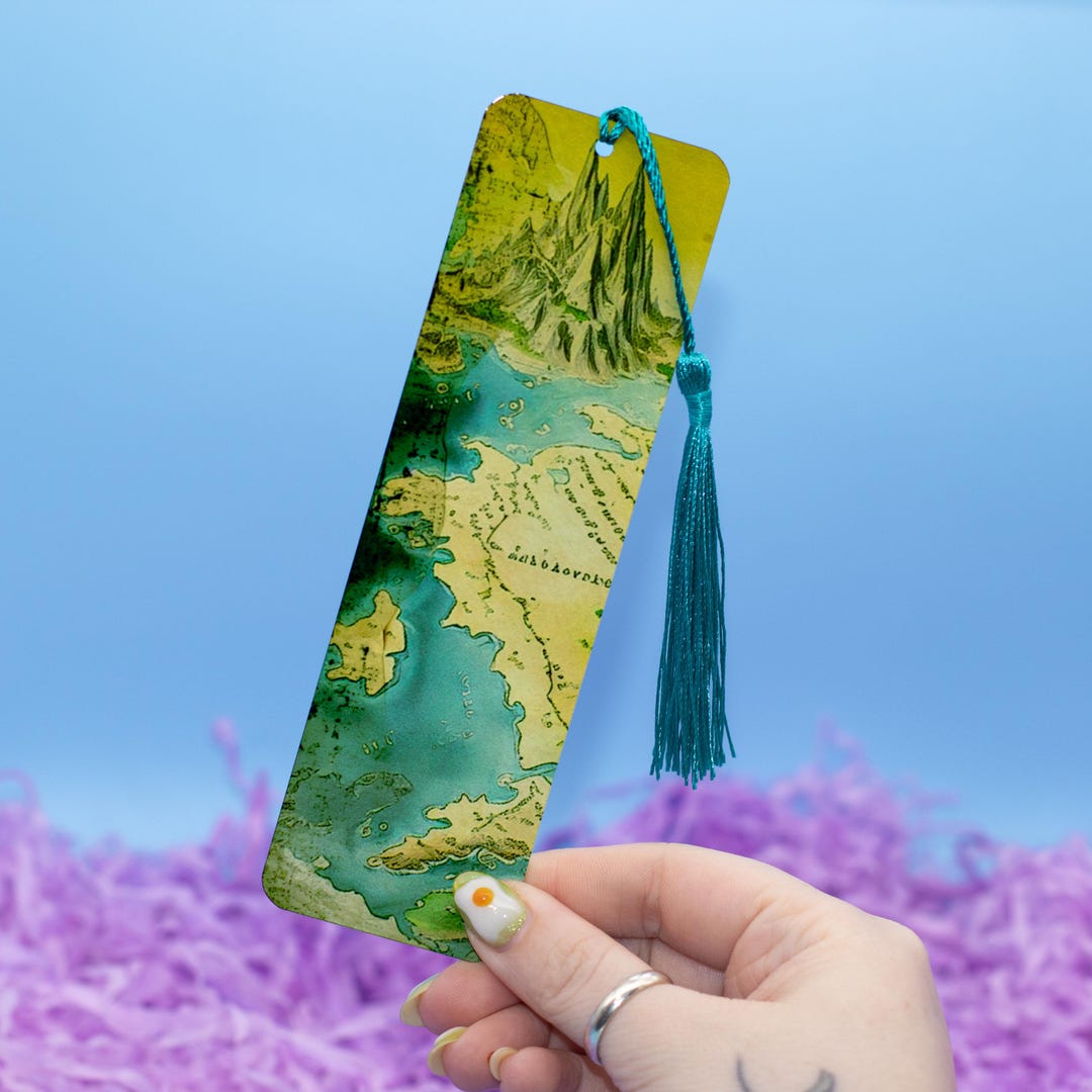Fantasy Map Inspired 0.5mm Metal Bookmark | Book Lover Gift | Book Maps ...