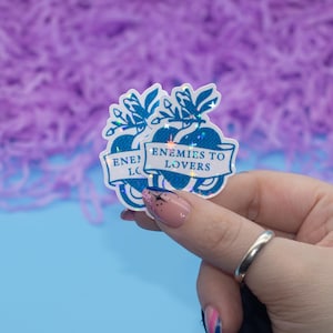 Enemies to Lovers Holographic Sticker | Kindle Stickers | Book Lover Stickers | Cute Kindle Decal | Bookish Merch |Tech Accessory