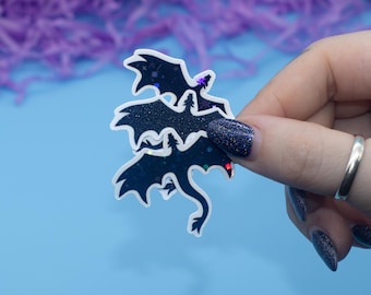 Flying Dragon Glitter & Holographic Sticker | Kindle Stickers | Book Lover Stickers | Cute Kindle Decal | Bookish Merch |Tech Accessory
