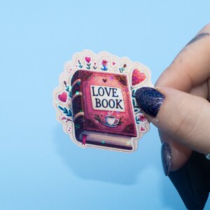 Love Book Holographic Sticker | Kindle Stickers | Book Lover Stickers | Cute Kindle Decal | Bookish Merch |Tech Accessory