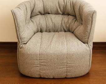 Silla decorativa contemporánea de tela con espuma de alta resiliencia