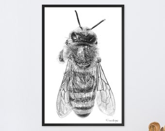 Printable Wall Art Bee PNG, Bee Decor Art Print, Art Deco, Digital Art Prints, Boho Nursery, Digital Drawing, Bee Gifts, Queen Bee