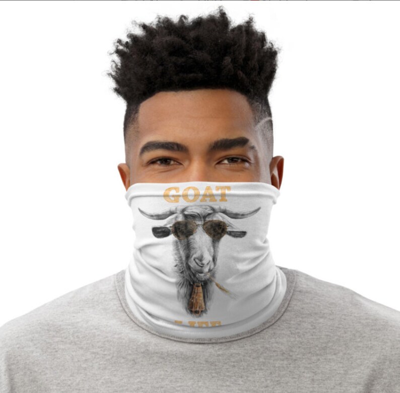 Goat Life Face Covering Neck Gaiter Goat Face Mask Etsy