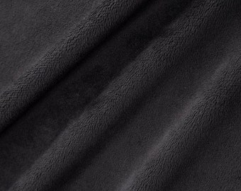 90" Extra Wide BLACK Cuddle Soft Minky  // Sold by the 1/2 yard -- Multiple qtys cut as  ONE continuous piece