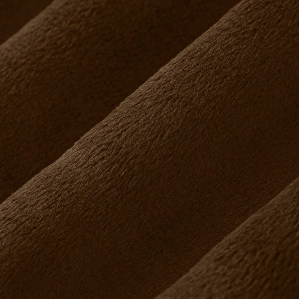 90" Extra Wide BROWN Cuddle SOFT Minky From Shannon Fabrics sold  by the 1/2 yard -- multiple quantities cut as one piece