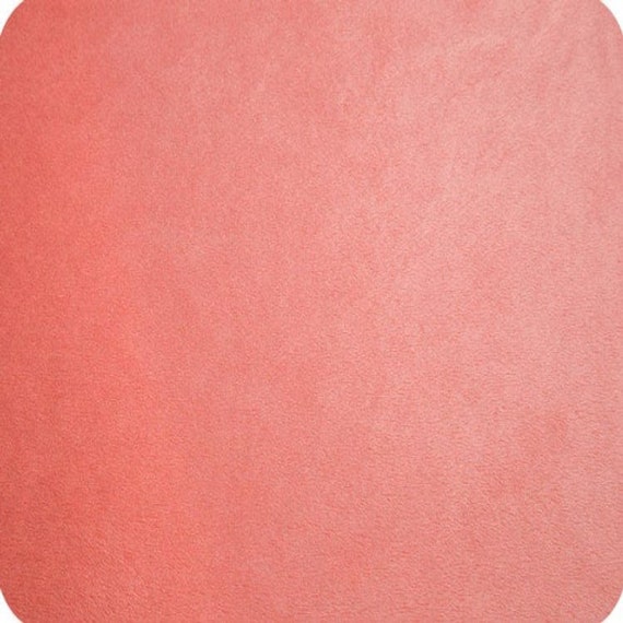 90" Extra Wide CORAL Cuddle SOFT Minky From Shannon Fabrics / Sold by the 1/2 yard / Multiple qtys cut as ONE piece.