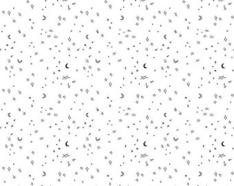 Sleep Tight Starry Night White by Gabrielle Neil for Riley Blake Designs - SOLD by the 1/2 yard - cut as one continuous piece