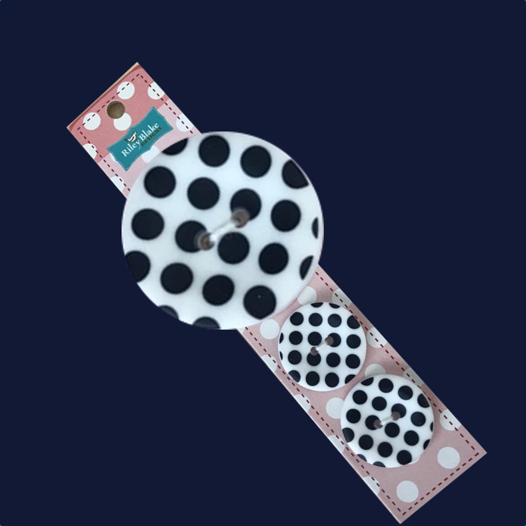 Navy Blue Polka Dot 1 Inch Buttons - Etsy