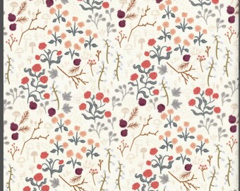 Sweetbriar Cream - flower fabric Riley Blake cotton fabric - sold in 1/2 yard increments