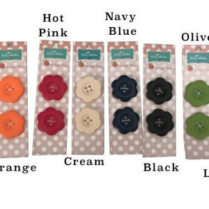 1.5 inch FLOWER Buttons // 1 1/2 INCH buttons //  matte finish