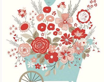 You and Me fabric panel by Riley Blake Designs 36” X 43”