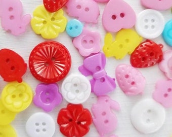 Button Pack - "Little Dolly" 50g of buttons by Riley Blake- Assorted