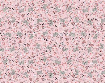 Sleep Tight Garden Pink by Gabrielle Neil Studio, by Riley Blake-SOLD by the 1/2 yard - cut as one continuous piece