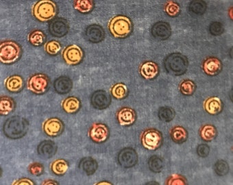 Buttons Fabric, red, yellow, blue - 1/2 yard