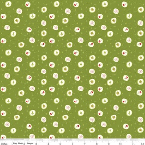 Christmas Fabric, Green, A merry Little Christmas, Riley Blake,  Christmas- (1/2 yard-multiple qtys  cut as one piece)