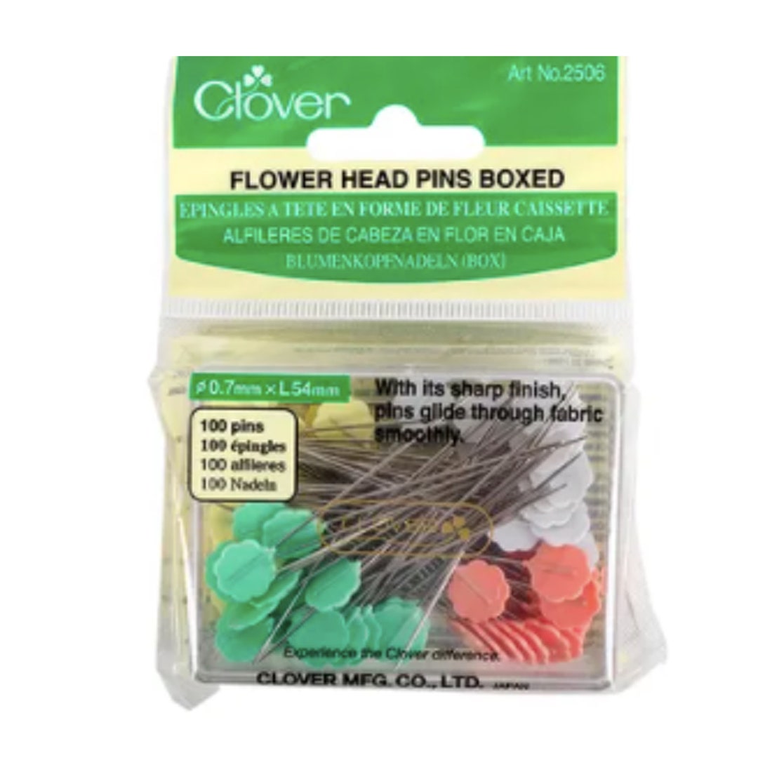 Flat Flower Head Pins 100 Count by Clover Etsy