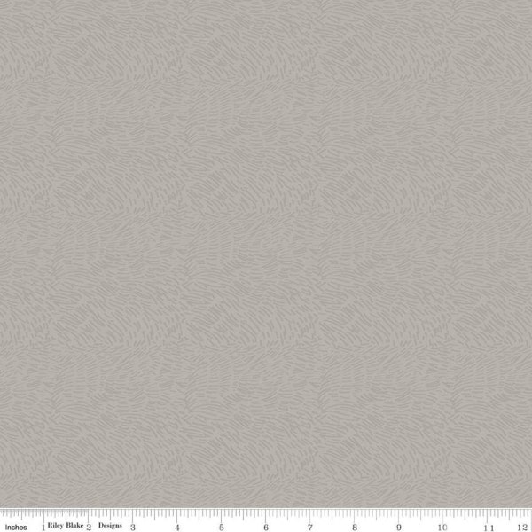 Timberland "Fur" Light Gray / Quilting Cotton/ Riley Blake / Cotton Fabric sold by the 1/2 yard - multiple qtys cut as ONE piece