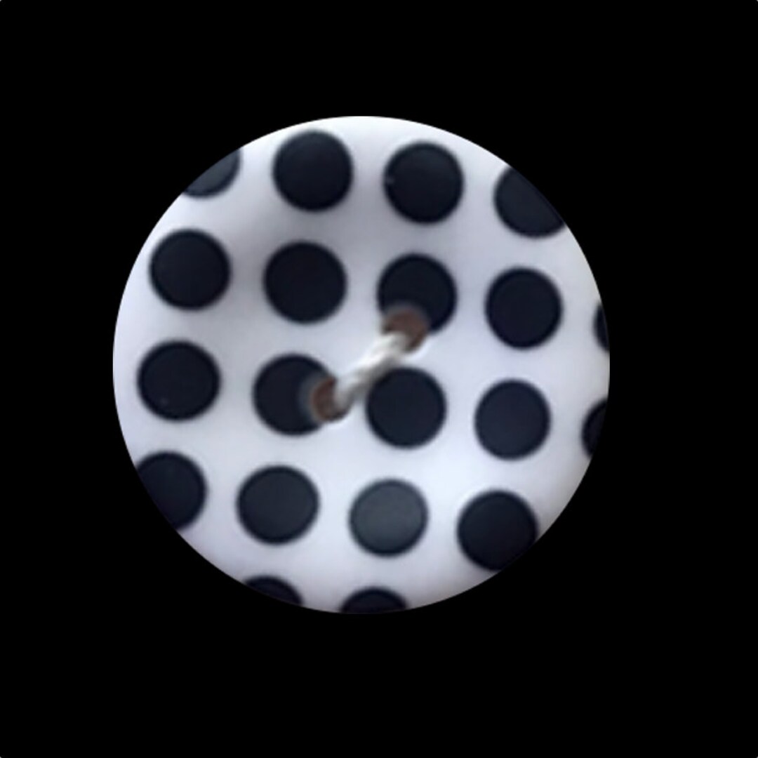 Black Polka Dot 1 Inch Button - Etsy
