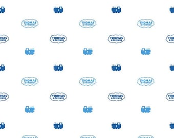 All Aboard with Thomas & Friends Silhouette White / Riley Blake / train fabric / sold by the 1/2 yard - multiple qtys cut as ONE piece