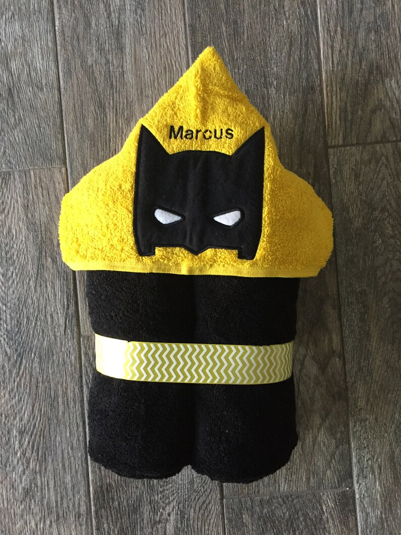 Spiderman Free Personalization Batman Ironman,Swim Towel Embroidered Gift Personalized Superhero Hooded Bath Towel