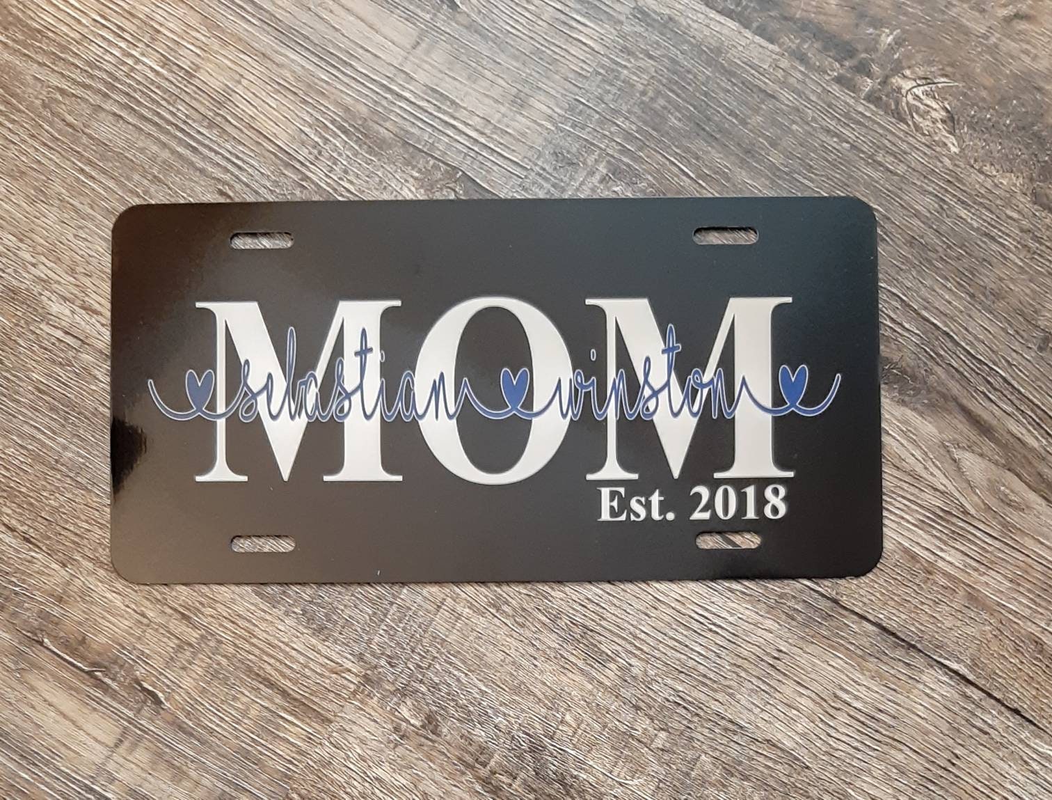 MOM with Kids Names personalized License PlatePersonalized Etsy