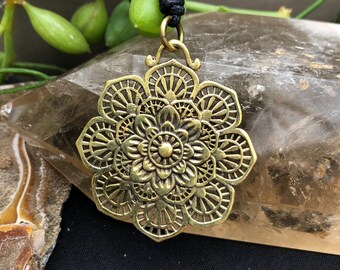 Mandala Brass Pendant