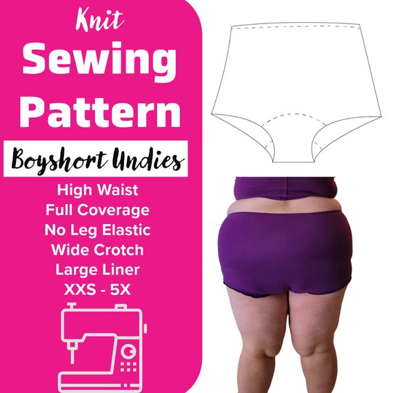 POSTPARTUM Shorties PDF Sewing Pattern Bum Huggers Boyshort Panties Post  Pregnancy Underwear Yawning Mama Tutorial 