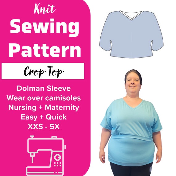 Crop Top PDF Sewing Pattern Camisole Cover up Nursing Breastfeeding Shirt Bedsharing Babywearing Clothes Maternity Pregnancy Postpartum Etsy