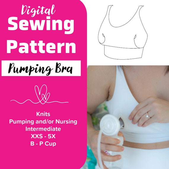 Pumping Mama Bralette PDF Sewing Pattern Bra Making Tutorial With Breastfeeding  Mother Access Pregnancy Postpartum 
