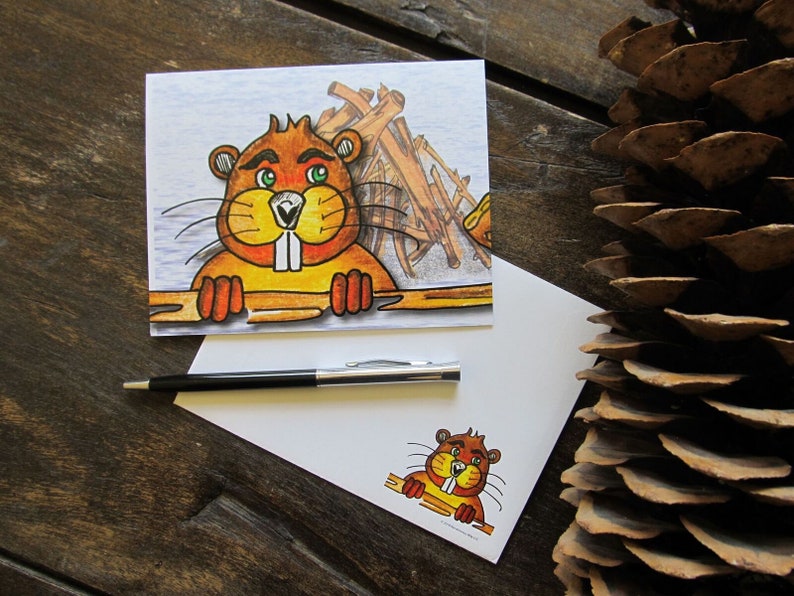 Notecards Beaver Canadian