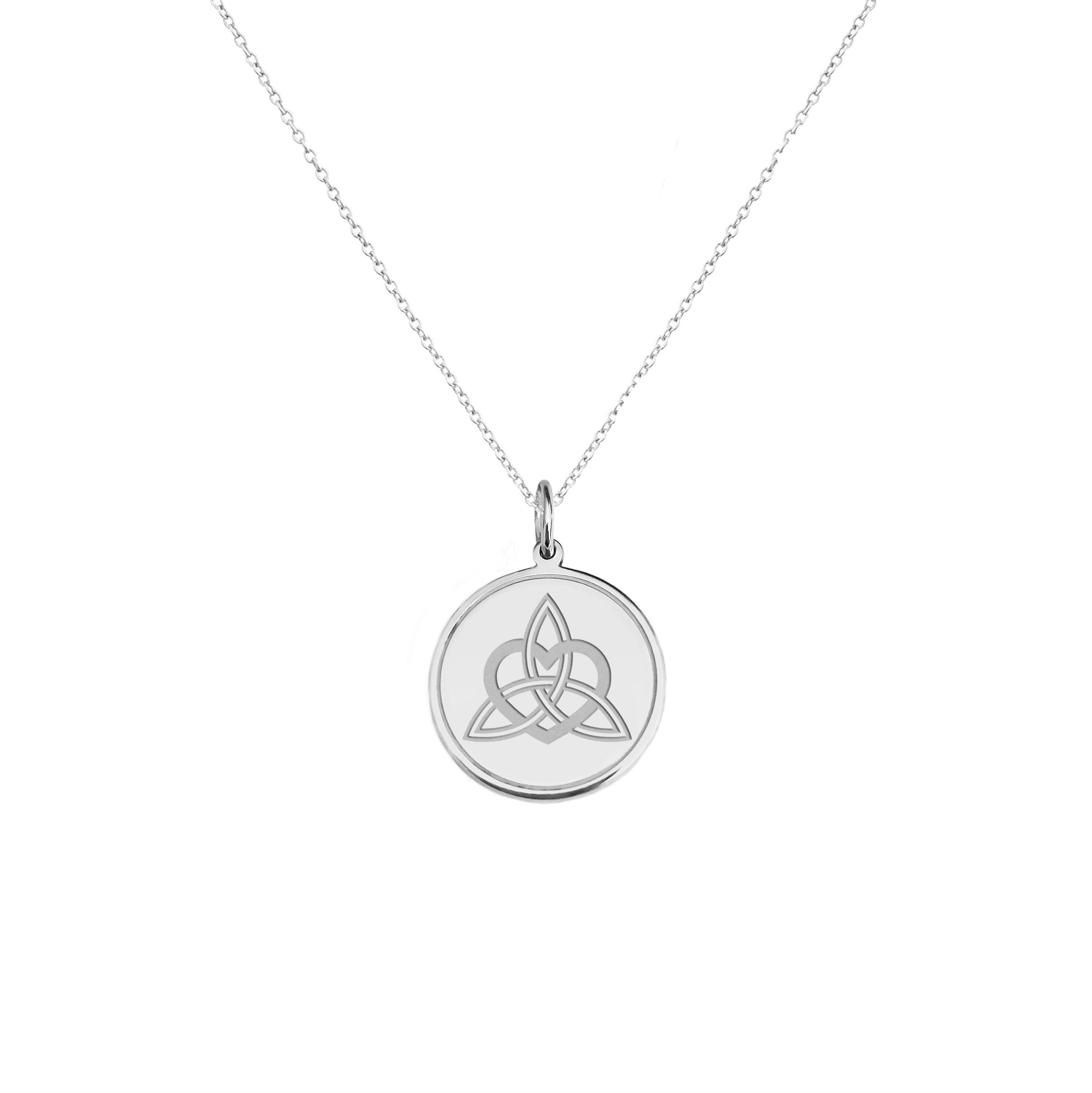 Collana Triqueta Con Cristallo Naturale – Ciondolo Rune Intagliate, Pietra Nodo Celtico - Foto 4