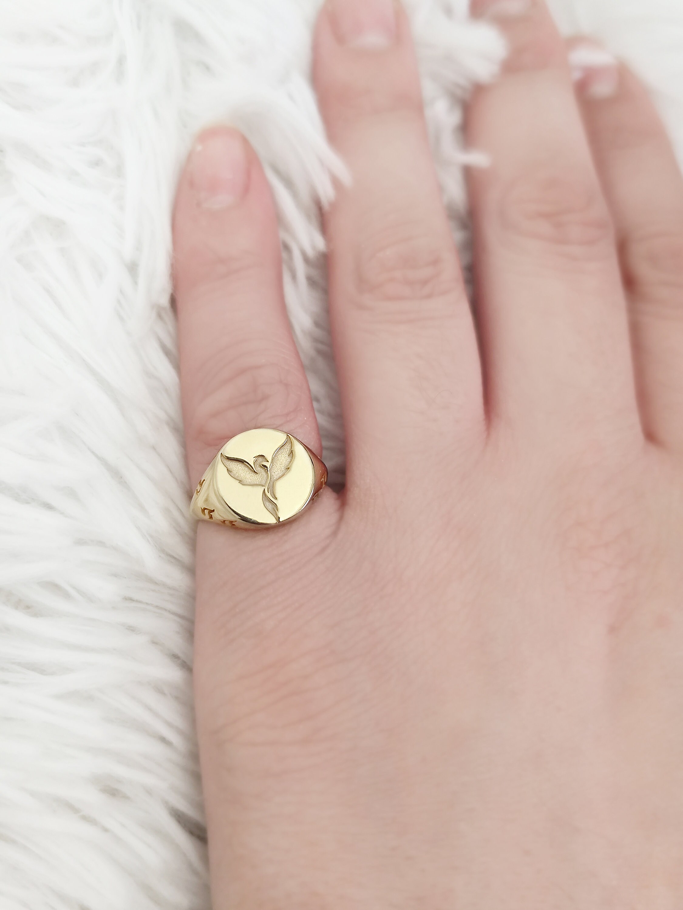 Chevaliere Phoenix 18K 14K 9K bague Phoenix en or massif bague Phoenix Rising bijoux Rebirth Renewal Phoenix chevaliere femme homme Etsy France