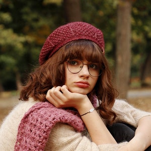 Knitting Pattern in .PDF Video tutorial DIY Tutorial Beret Silky Royal