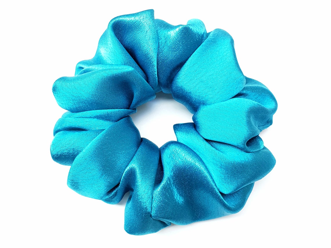 5. Light Blue Polka Dot Hair Scrunchie - wide 7