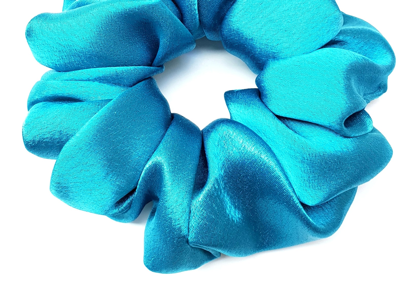 2. Light Blue Satin Hair Scrunchie - wide 1